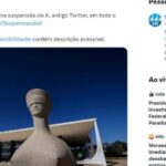 Antes da rede cair, STF postou no X ordem para bloqueio do site no Brasil