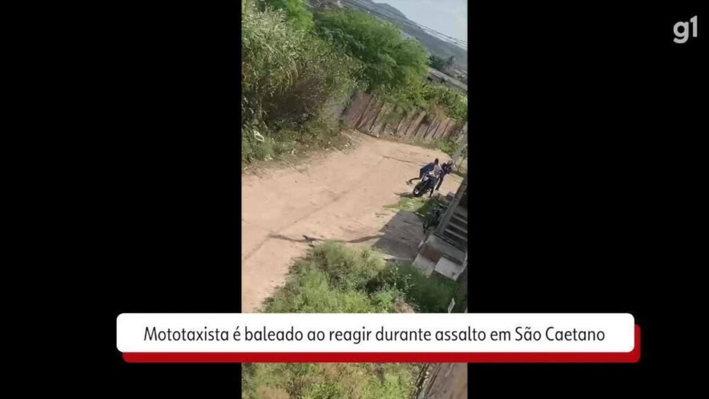 VÍDEO: Mototaxista reage a assalto e é baleado em São Caetano | Caruaru e Região