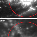 Imagens de satélite mostram São Paulo antes e depois de apagão