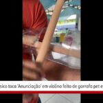 Violino Pet? Professor de música viraliza ao tocar ‘Anunciação’ no instrumento feito com cabo de vassoura e garrafa plástica | Caruaru e Região
