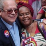 Ex-ministro da Casa Civil no primeiro governo Lula (PT), José Dirceu (PT), em ato de Boulos na avenida Paulista