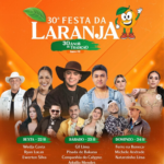 Natanzinho Lima, Companhia do Calypso, Ryan Lucas e mais; confira a programação da 30ª Festa da Laranja em Sairé