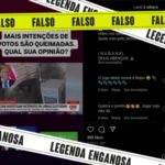 Reportagem não mostra urnas queimadas onde Trump lidera intenções de voto