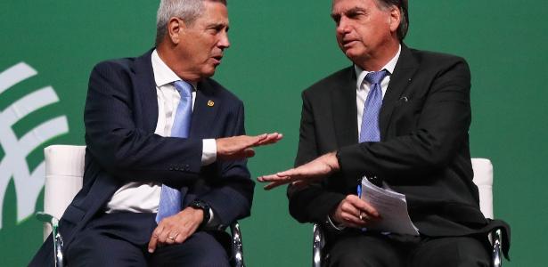 Braga Netto e Bolsonaro em 2022, em Brasília