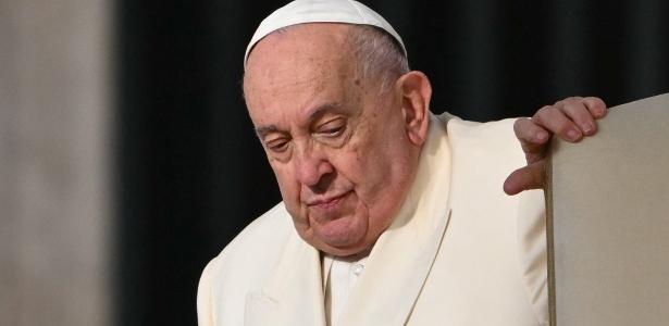 O Papa Francisco na praça de São Pedro, no Vaticano, em 13 de novembro de 2024