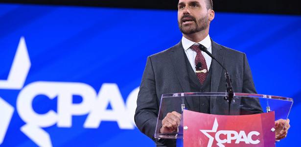 Deputado Eduardo Bolsonaro discursa na CPAC, Conferência da Ação Política Conservadora