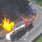 BR-101 é liberada 16h após explosão de caminhão em SC; veja momento