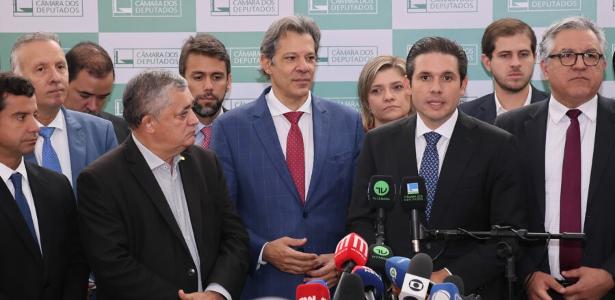 Fernando Haddad e Hugo Motta