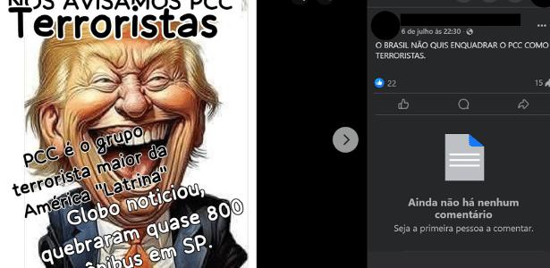 Postagem feita por Edson nas redes sociais