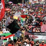 Ato pede libertação de ativistas de flotilha e medidas duras do Brasil