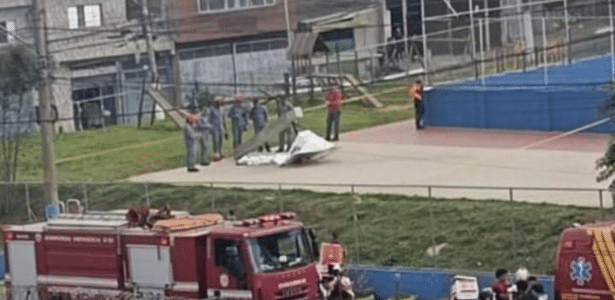 Cesta caiu em quadra de basquete no Itaim Paulista, na zona leste de SP