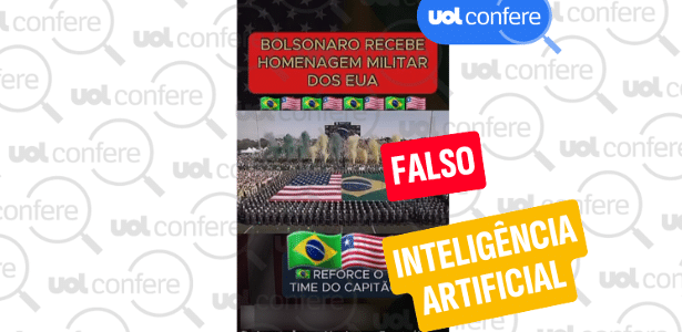 Vídeo de suposta parada militar nos EUA em homenagem a Bolsonaro foi feito por IA