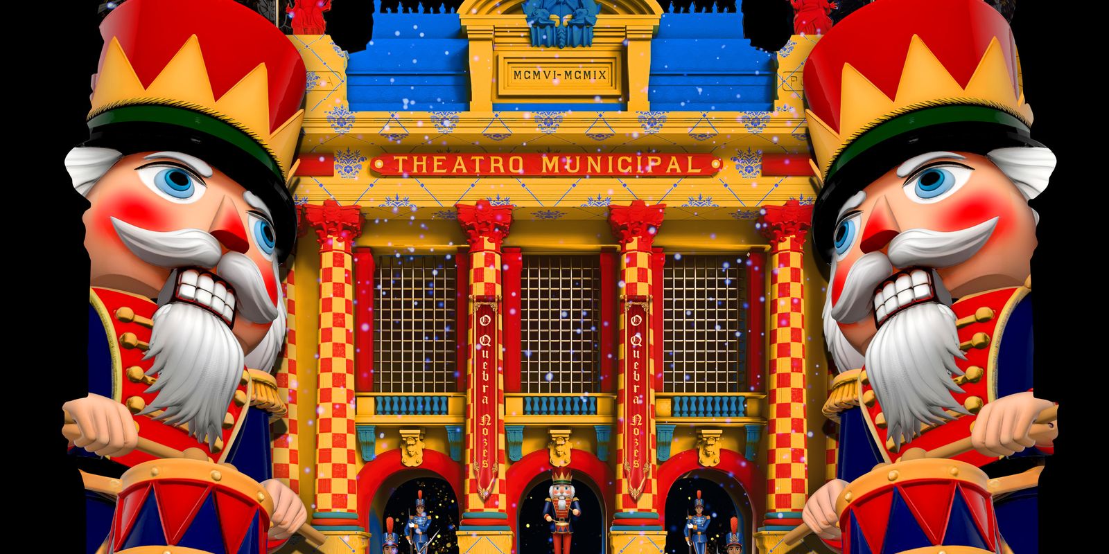 Fachada do Theatro Municipal do Rio vai mostrar O Quebras Nozes