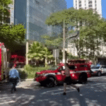 Fogo atinge unidade do Einstein em Perdizes, zona oeste de SP