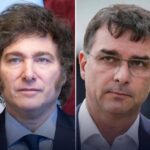 Milei demonstra apoio à pré-candidatura de Flávio Bolsonaro para 2026