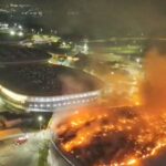 Incêndio não atinge pista do Velódromo Olímpico no Rio