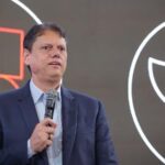 O governador de São Paulo, Tarcísio de Freitas (Republicanos)
