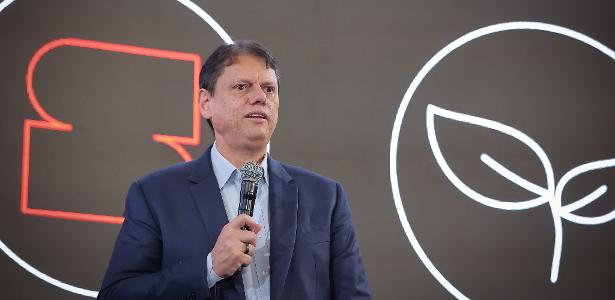 O governador de São Paulo, Tarcísio de Freitas (Republicanos)