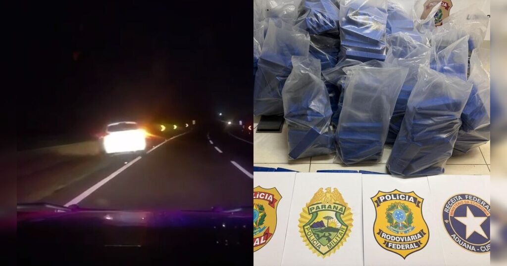 Motorista é preso com quase meia tonelada de maconha após perseguição e acidente