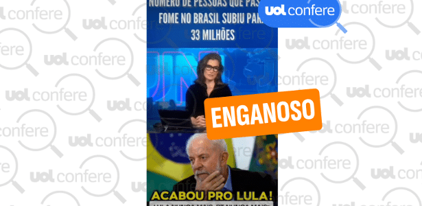 Reportagem do JN sobre 33 milhões de brasileiros passrem fome foi veiculada em 2022, não recentemente