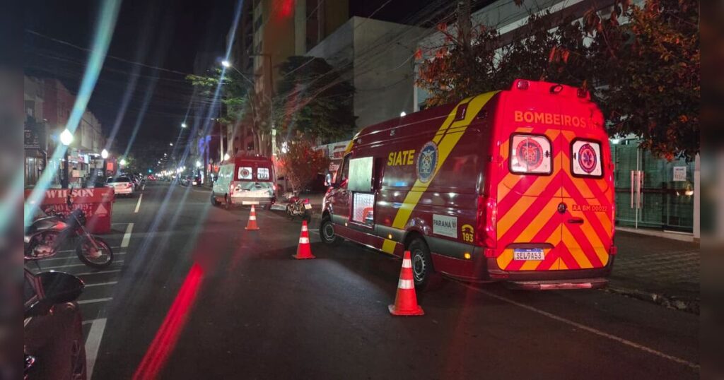 Sargento da PM e seu filho ficam feridos em colisão no centro de Apucarana