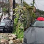 Porsche avaliado em mais de R$ 600 mil é abandonado após ficar preso em escadaria