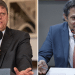 Tarcísio de Freitas (Republicanos) e Fernando Haddad (PT), candidatos ao governo de São Paulo