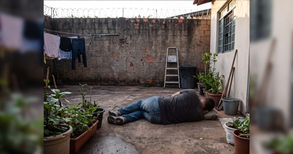 homem pula muro, assusta moradora e dorme no quintal